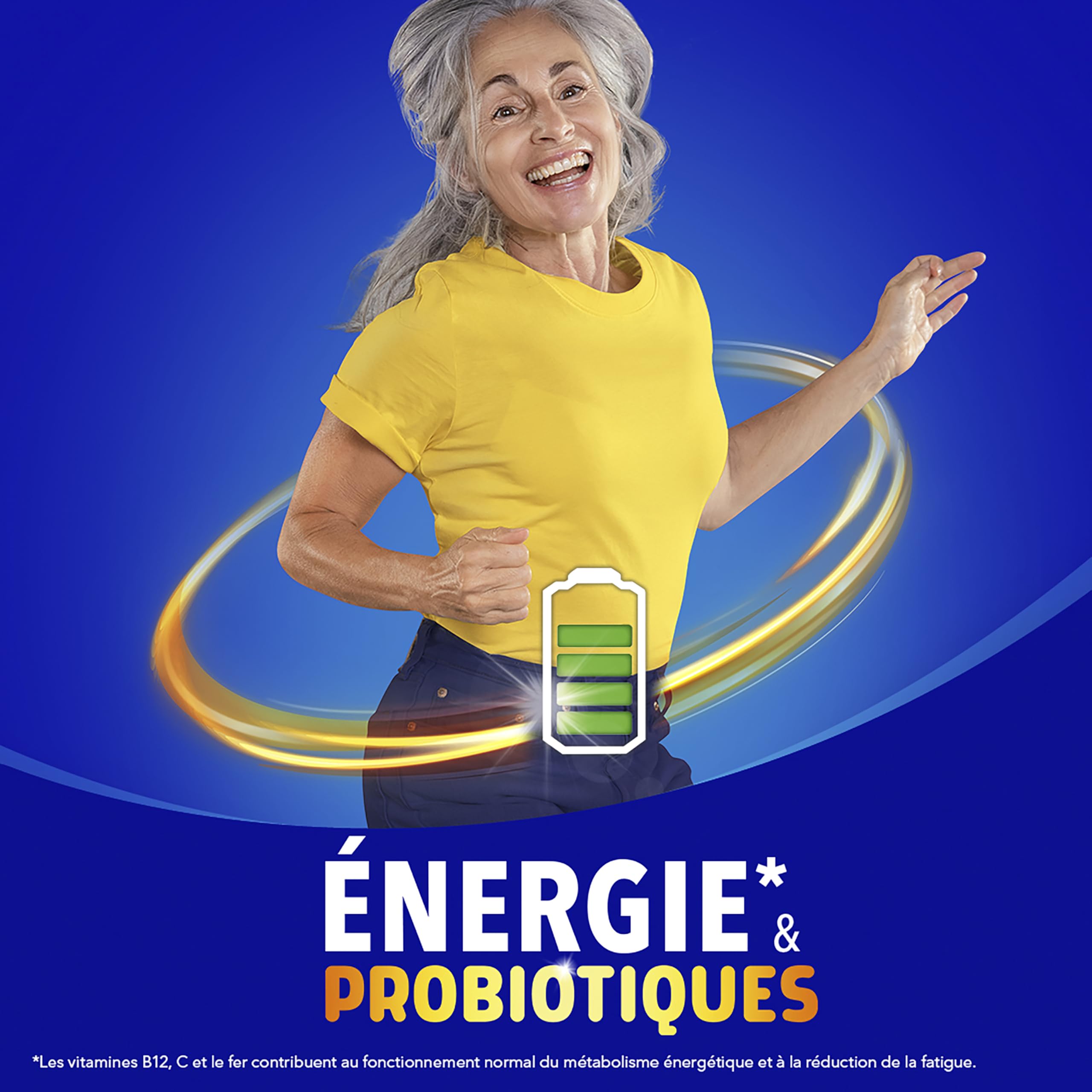Bion3 Énergie 50+, Multivitamines pour l’énergie physique et mentale¹ et la réduction de la fatigue¹. Contient les vitamines C,B12, B1, B2, B3, B5, B6, B8, A, D, Zinc, Fer, Probiotiques, 90 comprimés