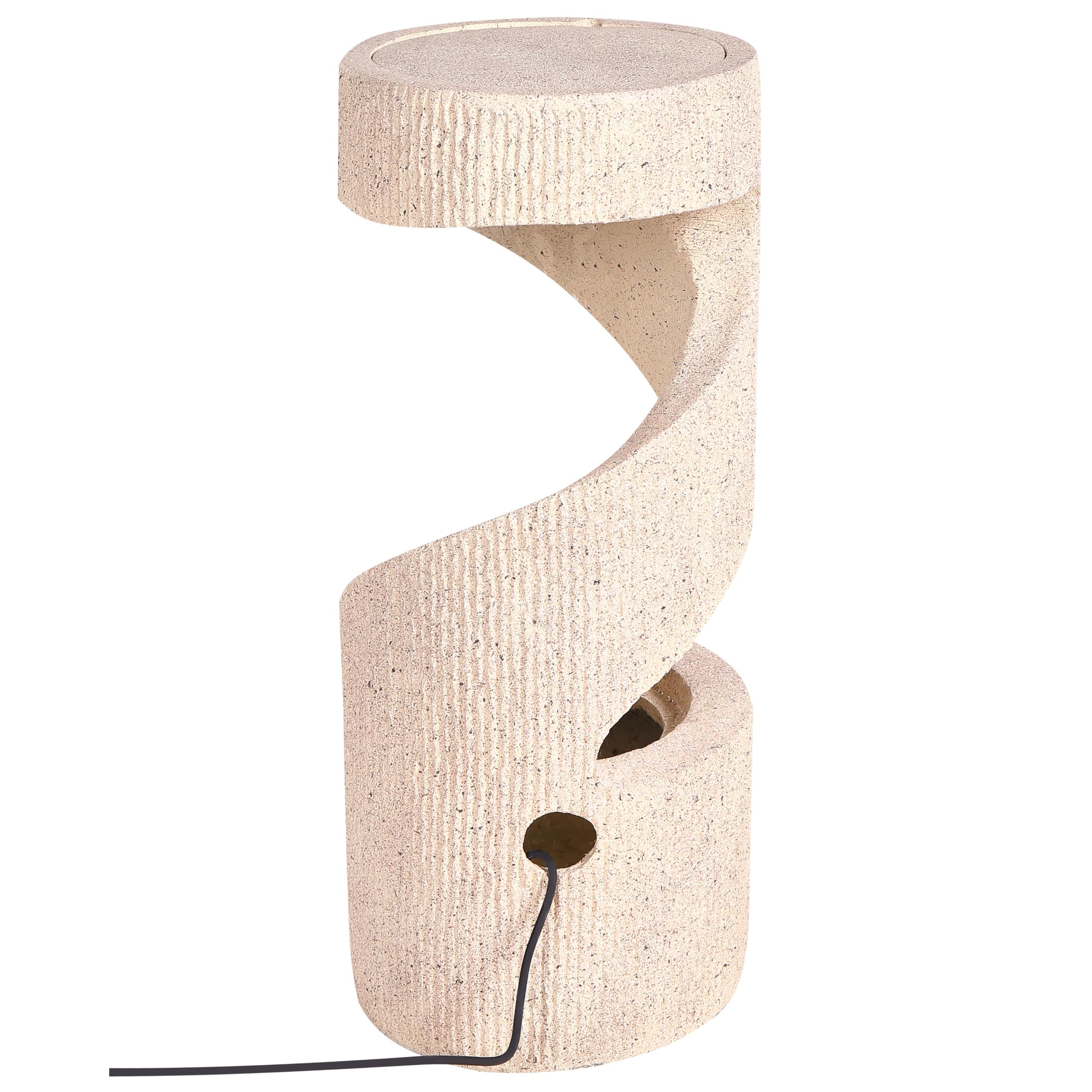 Fuente de Agua para jardín Exterior Cascada con luz LED con Enchufe Resina Beige Winx