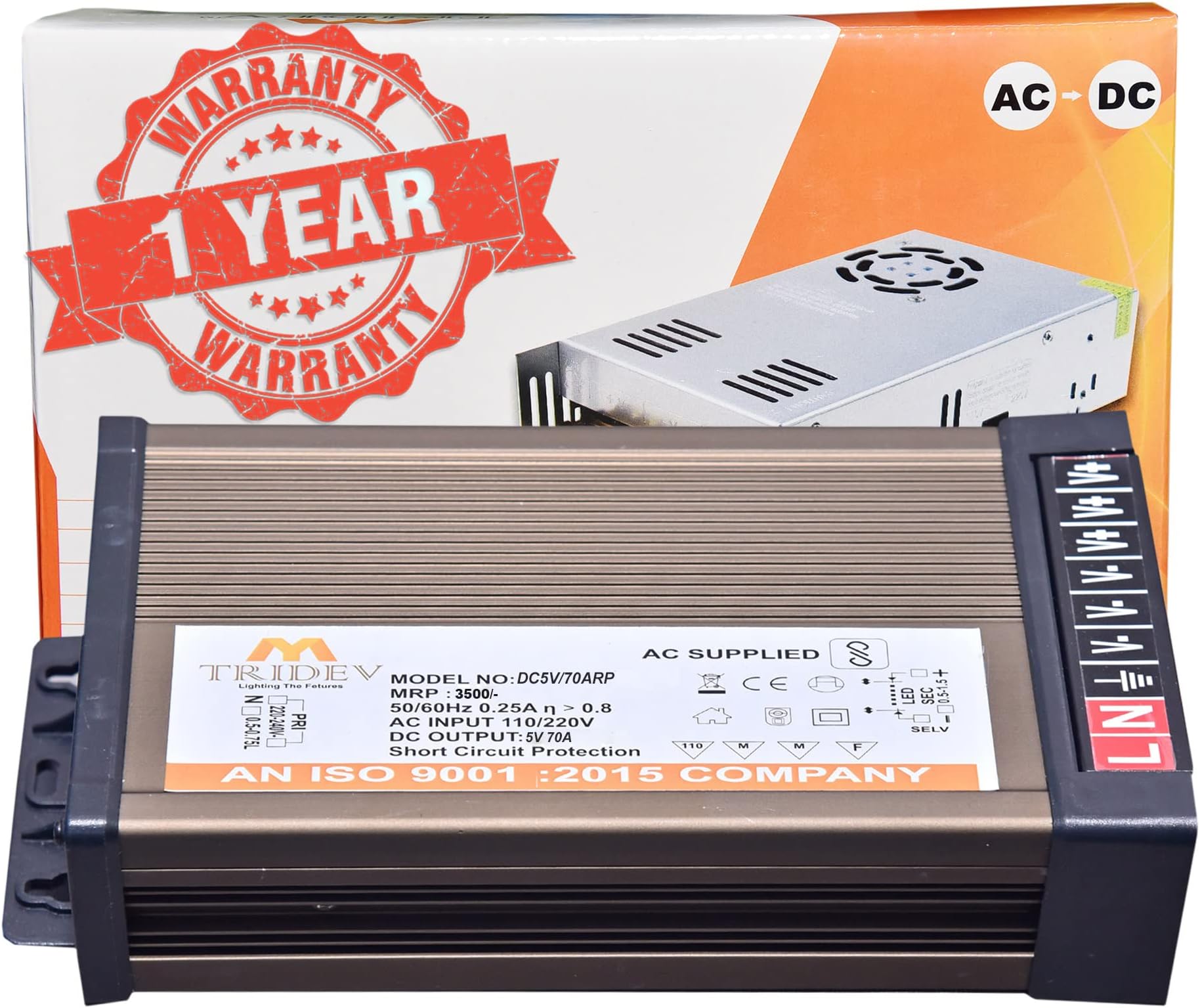 5V 70A 350W DC Switch Power Supply for WS2811 2801 WS2812B WS2813 APA102 LED Strip, Pixel Lights CCTV Camera Security System, Radio, Computer Project (DC5V 70A 350W)