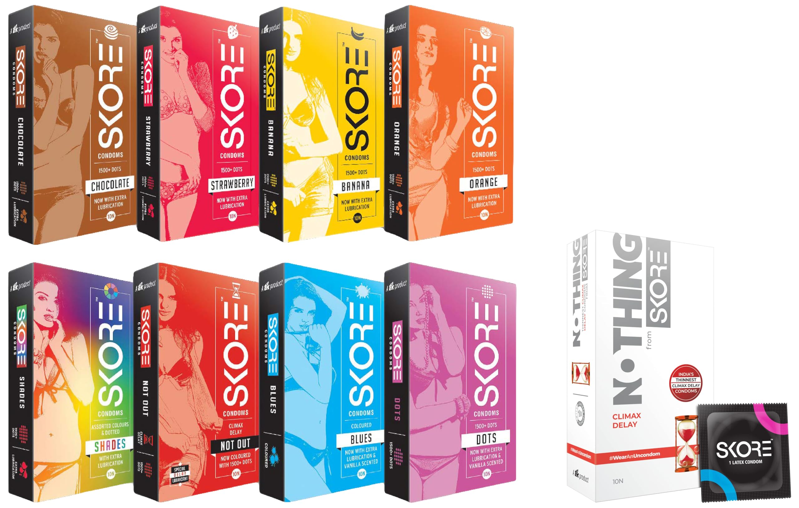 Skore New Adventure Pack & Skore Nothing Climax Delay Condoms Combo-picture-28