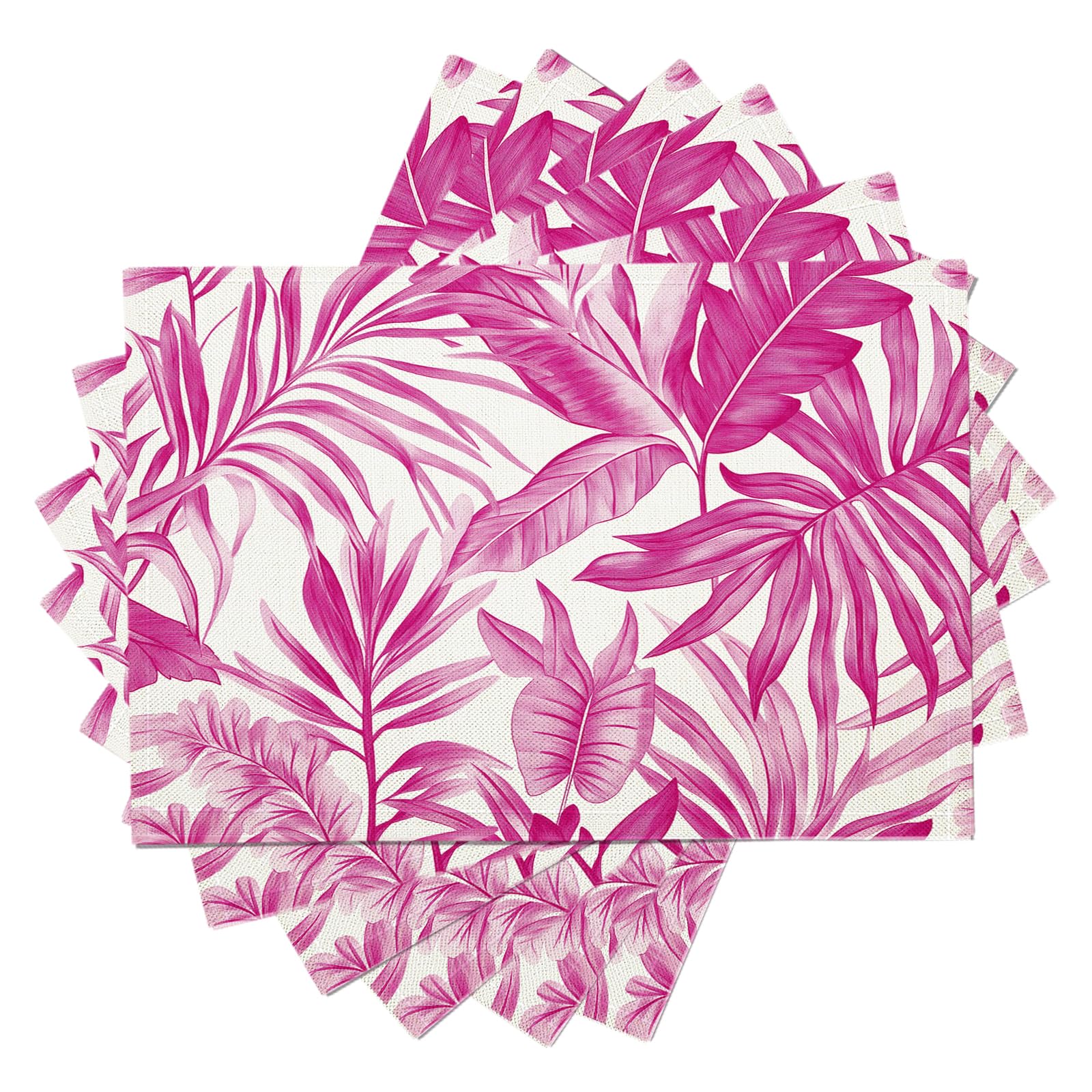 Coton et Lin Set de Table Feuilles Tropicales Décoration Mariage