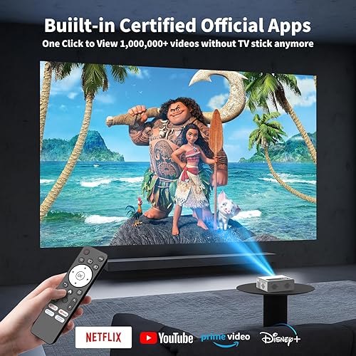 Miniatura 2 de Licencia oficial de NetflixProyector inteligente PANSEBA 4K con WiFi Bluetooth, corrección Keystone automática, enfoque rápido 2S, proyector de