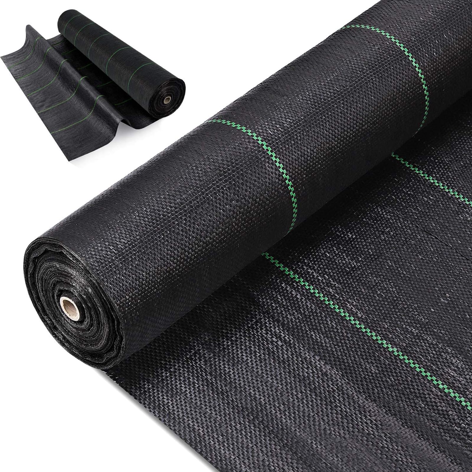 3ftx50ft Weed Barrier Landscape Fabric Heavy Duty, Woven Weed Control Cloth, Woven Fabric for Gardening Ground, Commercial Driveway Weed Block Cover Mat