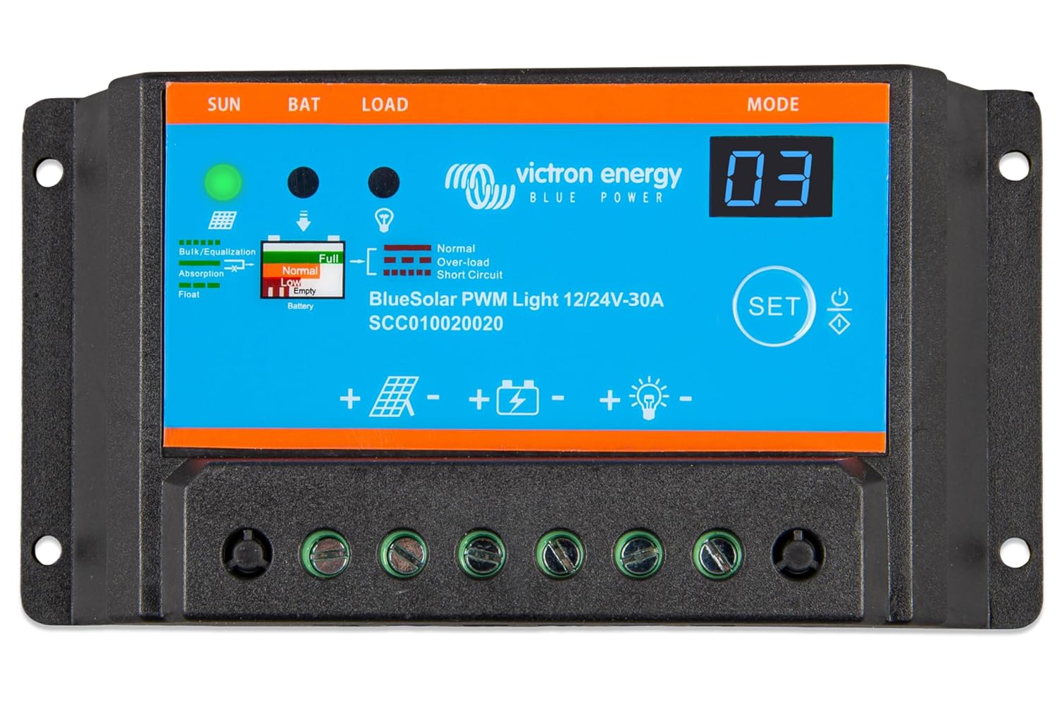 Victron Energy BlueSolar PWM-Light 12/24-Volt 20 amp Charge Controller