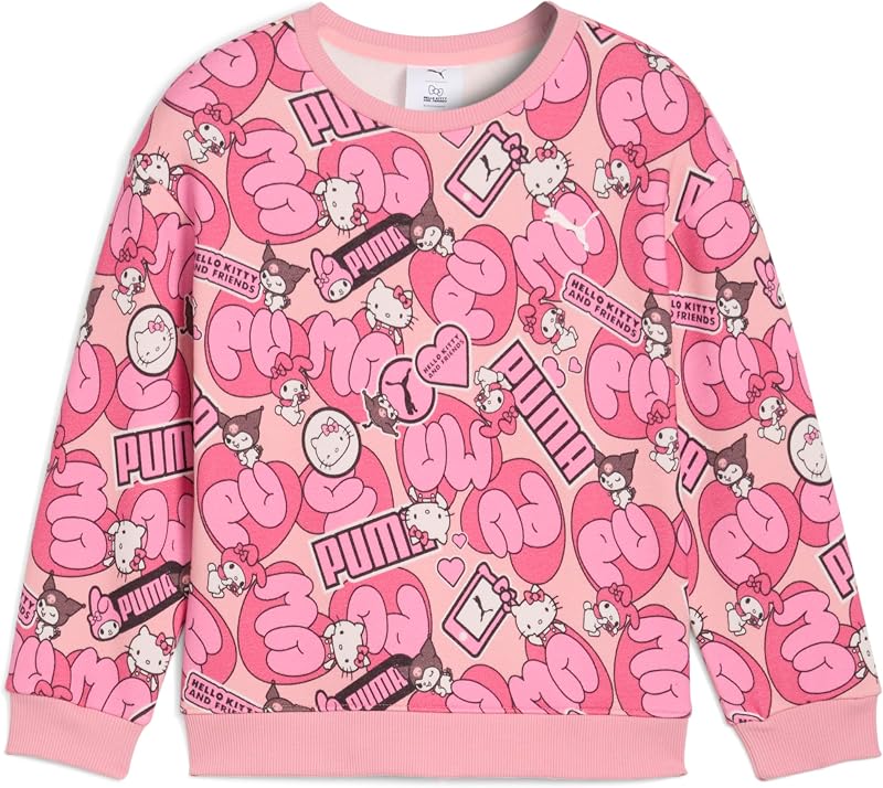 remera de cuello redondo Puma X Hello Kitty & Friends Relaxed Aop para niños