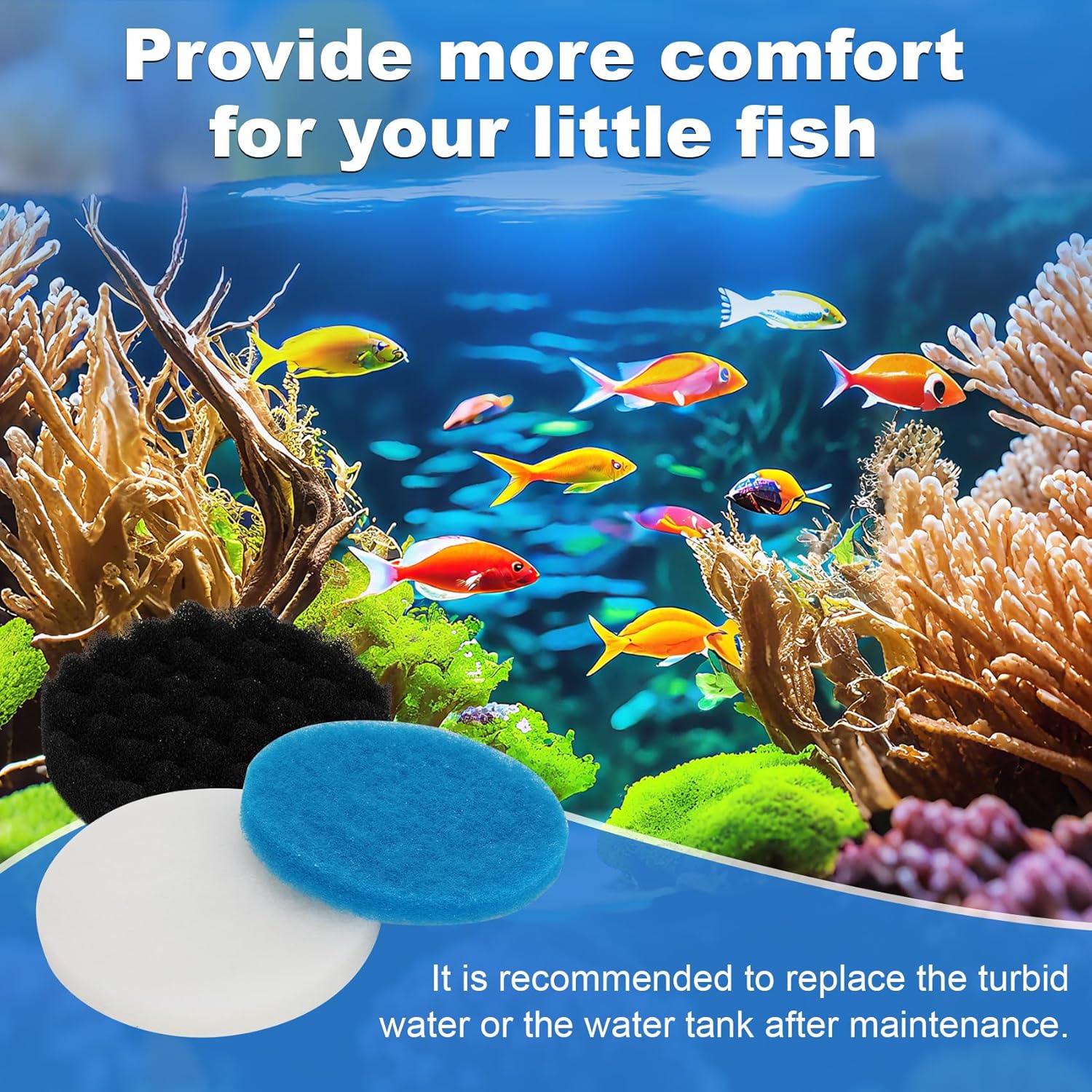 28 Pcs Aquarium Filter Media Kit，Compatible with Fluval FX2/FX4/FX5/FX6 Aquarium Filters – Including Media Bag, Foam Block, Water Polishing Pad, Bio-Foam Pads,Carbon Foam Pad, Silicone Lube