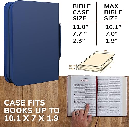 Miniatura 2 de DEHITE Funda para la Biblia para mujeres y hombres, bolsa de transporte de cuero para la Biblia, tamaño grande, se adapta a libros de 7 x 10.1 x 1.9