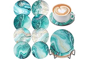 8 Pcs Diamond Art Coasters