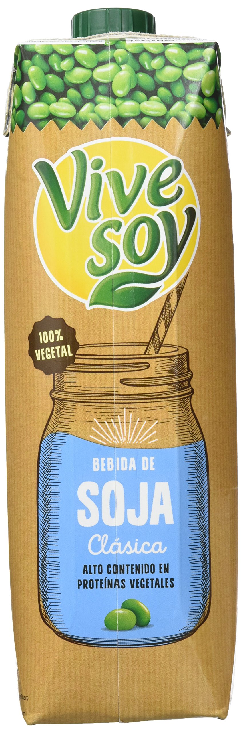 Vivesoy Bebida de Soja Natural Pack de 6 x 1 L