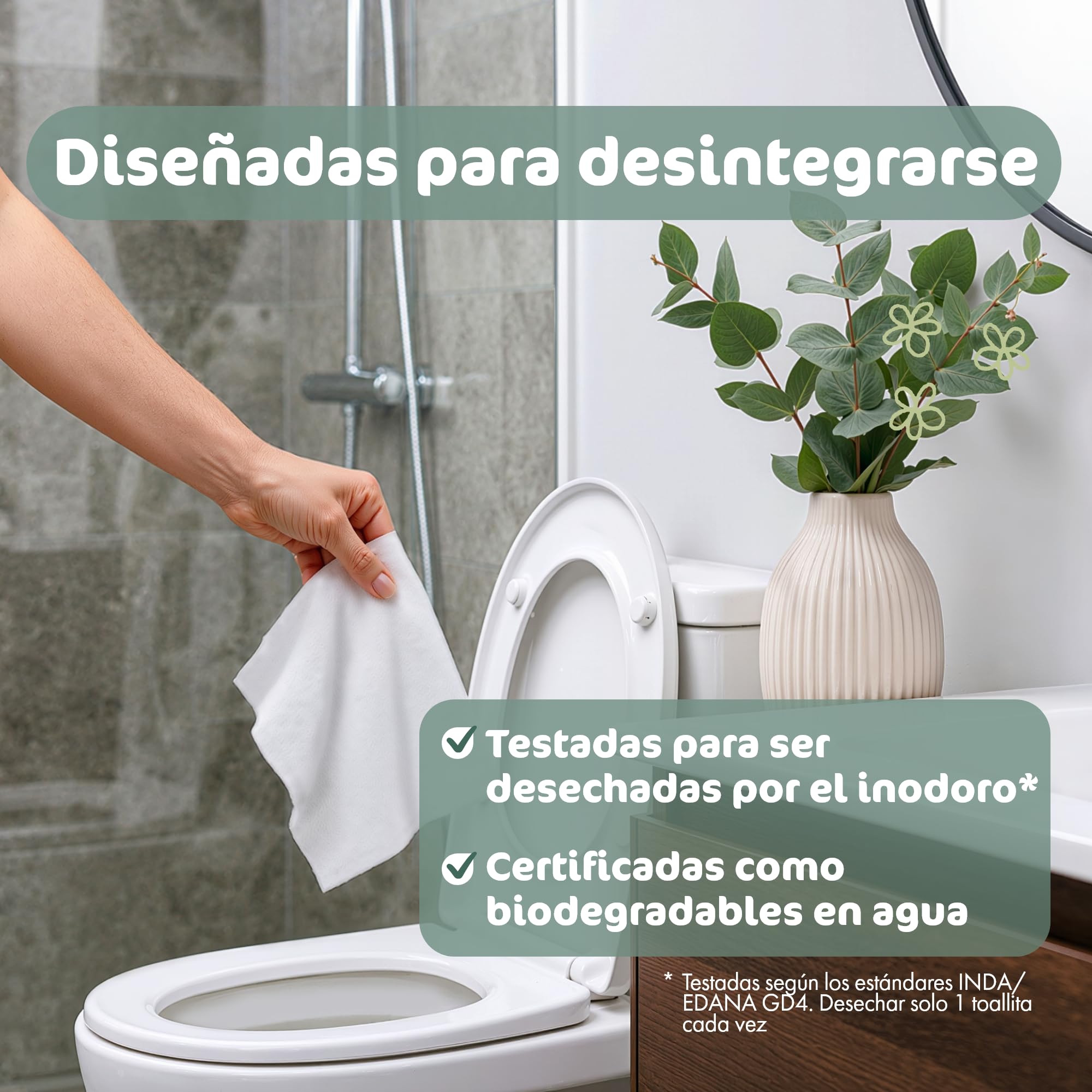 Naty Toallitas húmedas para WC | 98% Agua, Hipoalergénicas y Naturales para Piel Sensible | Sin Perfume, de Origen Vegetal | Suaves para Recién Nacidos y Bebés | 672 unidades (12 paquetes)