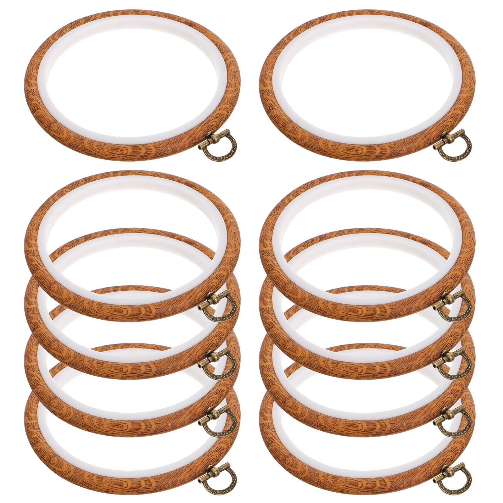 DIYEAH 20 Piezas Aros de Bordado Ovalados de Pequeños para Punto Cruz Bastidores DIY para Manualidades y Exhibición Herramienta de Bordado Texturizada Kit de Anillos para Bordar