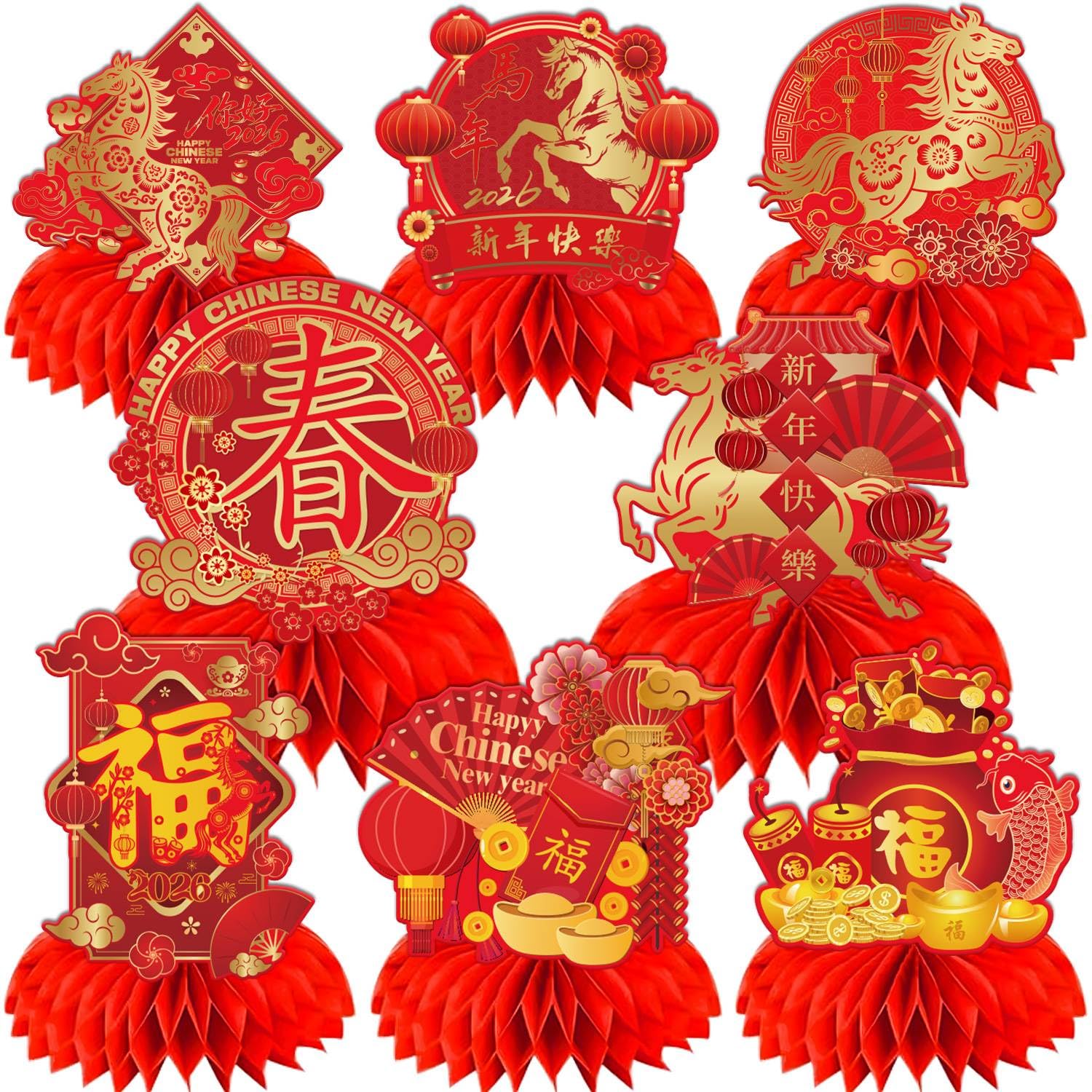 Locker.Ink | Elevate Your Festive Decor with These Lunar New Year Essentials Honeycomb Centerpieces