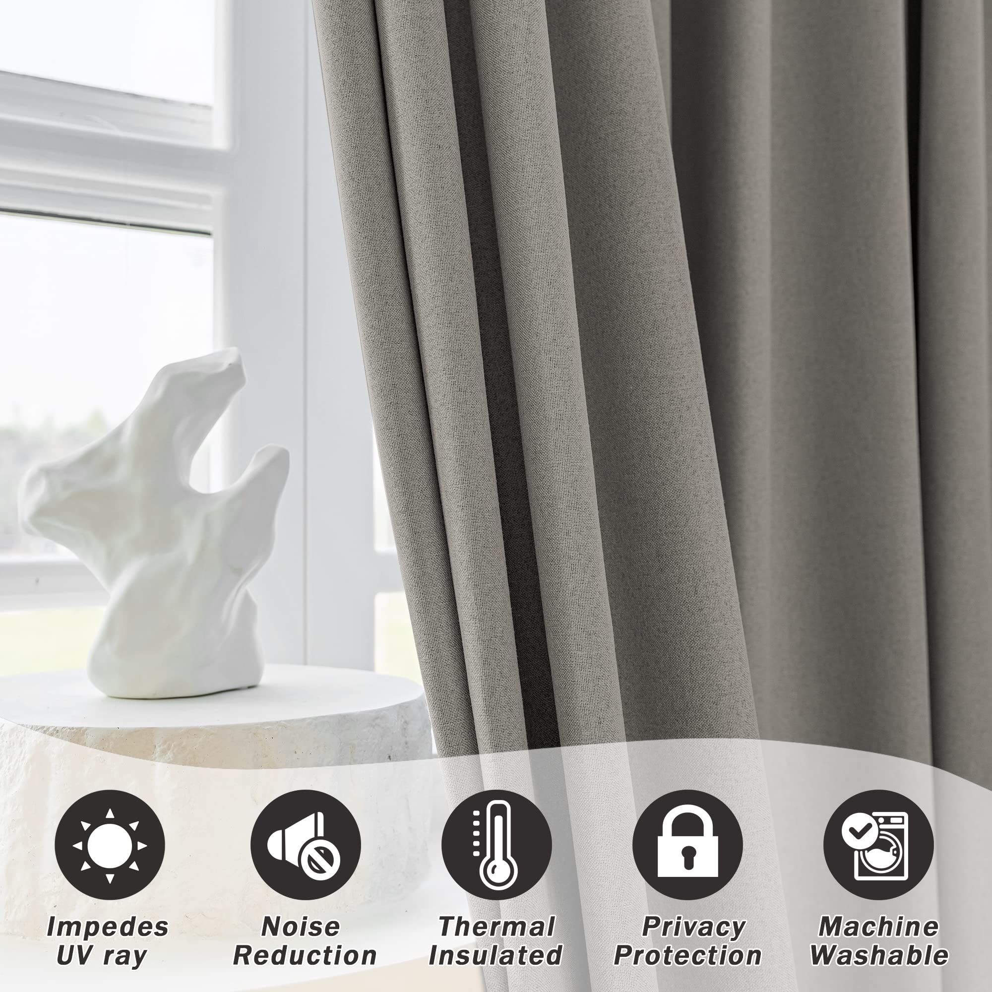 ブラウン プリーツカーテン フック式 Amazon.co.jp: MUMFAS 幅84インチ x 長さ96インチ 完全遮光 ピンチ