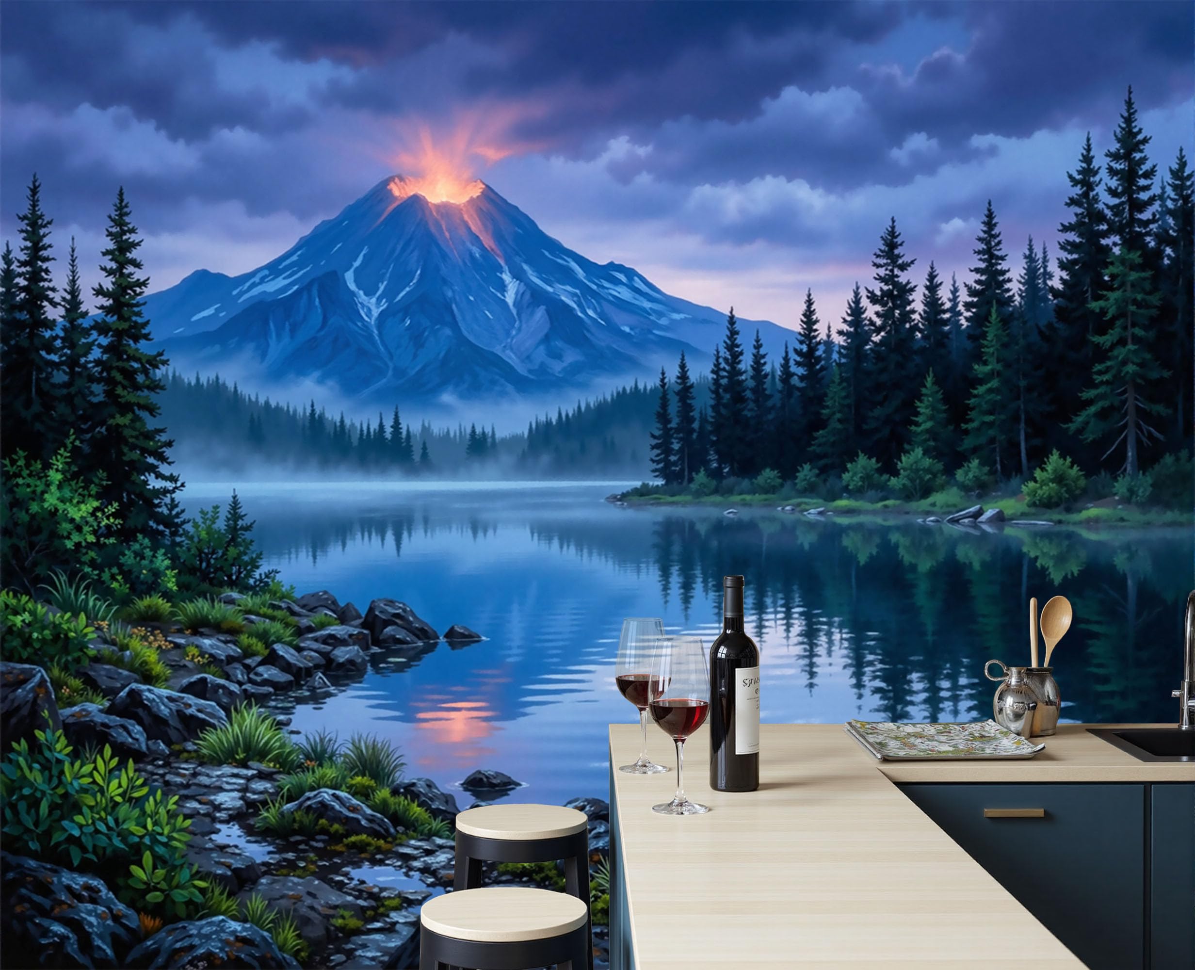 Papier peint panoramique intissé lavable et facile à poser pour grand décor mural