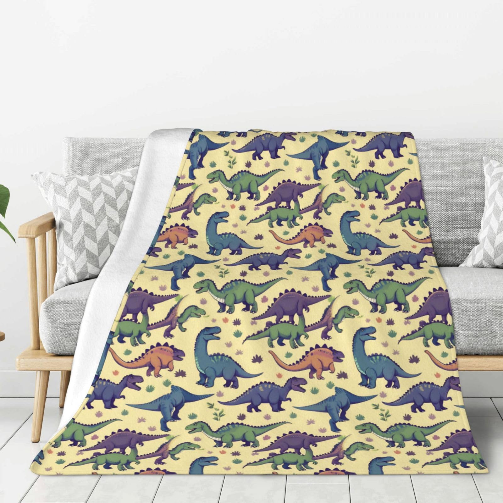 Couverture dinosaure pour le camping, le lit et le canapé
