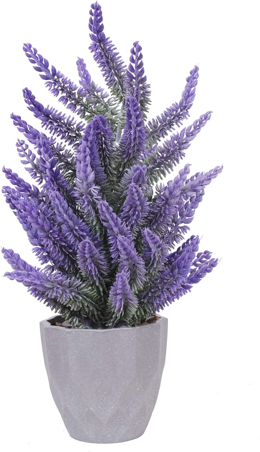 Potted Lavender Artificial Plants Lavender Faux Flowering