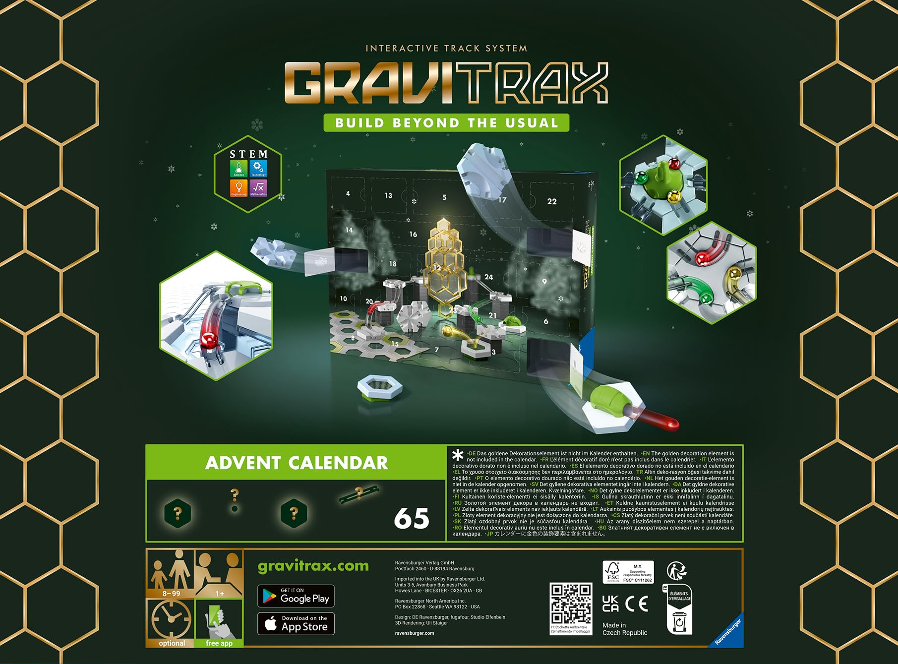 Ravensburger GraviTrax Adventskalender - Ideal für GraviTrax Anfänger und Fans, Konstruktionsspielzeug für Kinder ab 8 Jahren