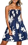 Robes d'été pour les femmes Beach Casual Sundress Strapless Off Couverture de l'épaule