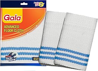 Gala Microfiber Advance Floor Cleaning Cloth(Pocha) for Mopping - White, Pack of 2 (163054)