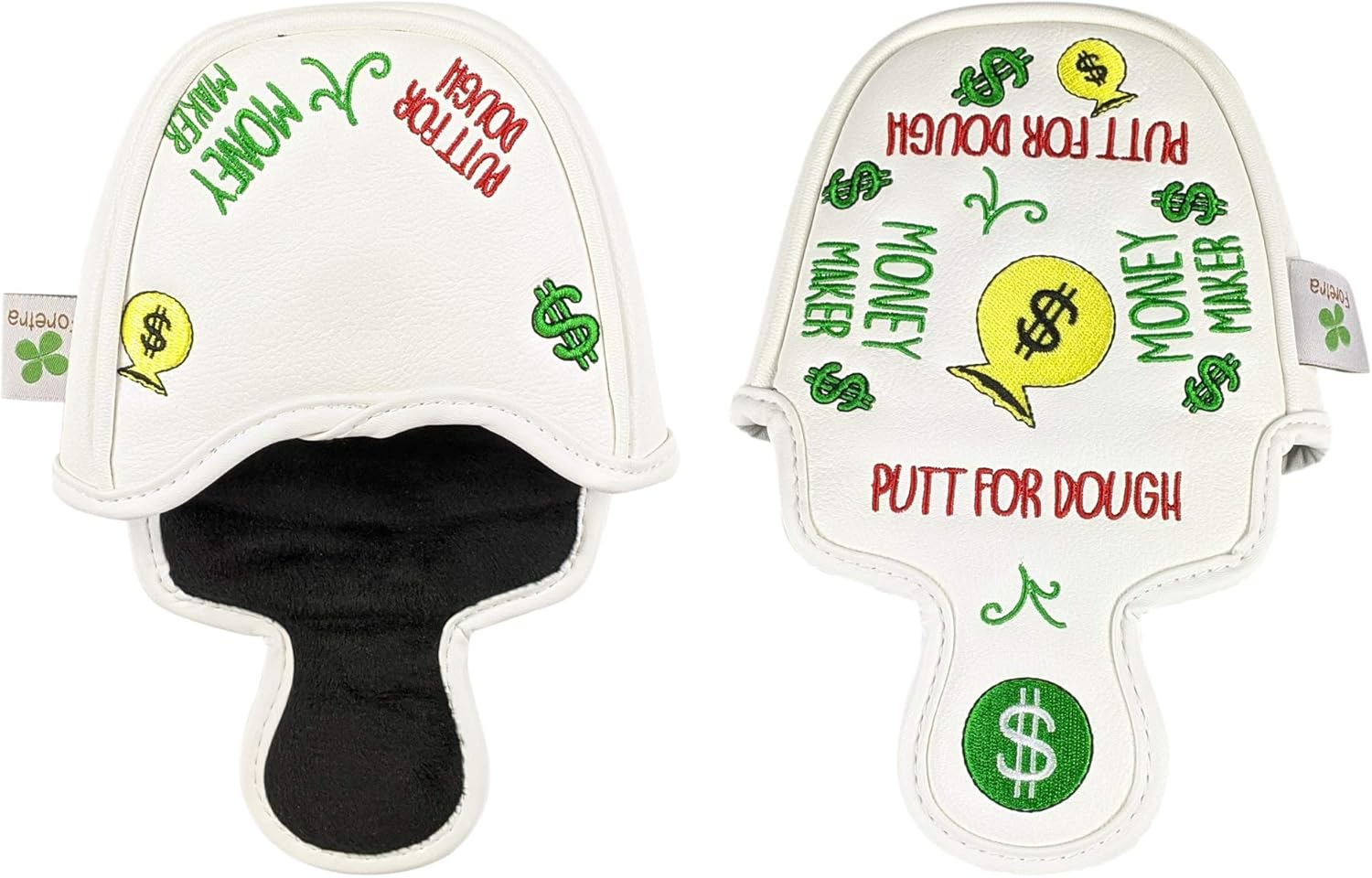 Foretra Putt for Dough Golf Putter Cover - Magnetic Blade Mallet Putter Cover - Golf Club Covers for Men Women Golfer Accessories Fits Scotty Ping Taylormade Callaway Odyssey