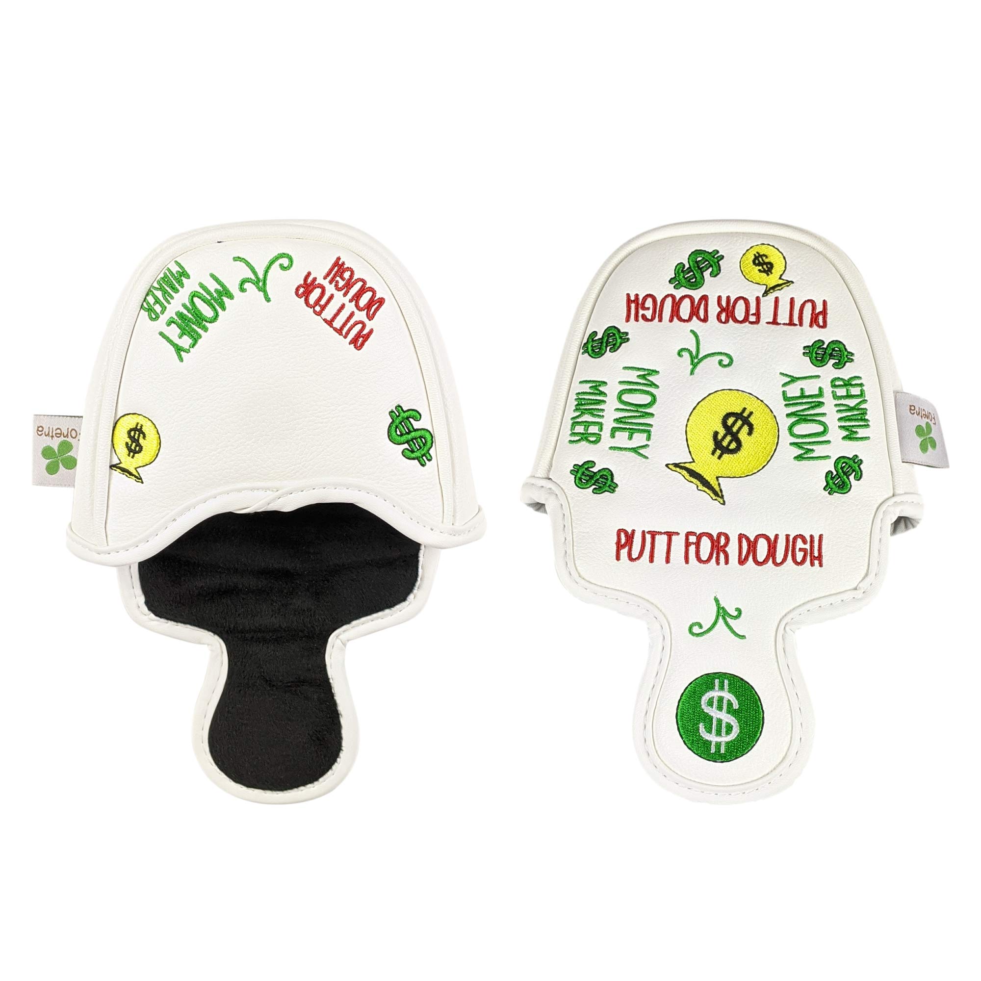 Foretra WeiÃŸ Putterhaube - Golfschlägerhaube mit Magnetverschluss - PU-Leder - Exklusives Stickmuster - Scotty Cameron, Odyssey, Taylormade, Ping