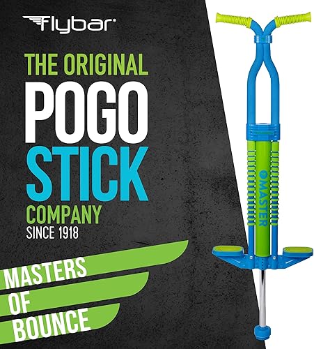 Miniatura 19 de Flybar Master Pogo Stick - Palo para niños de 9 años, de 80 a 160 libras, asas de fácil agarre, clavijas antideslizantes, juguetes al aire libre