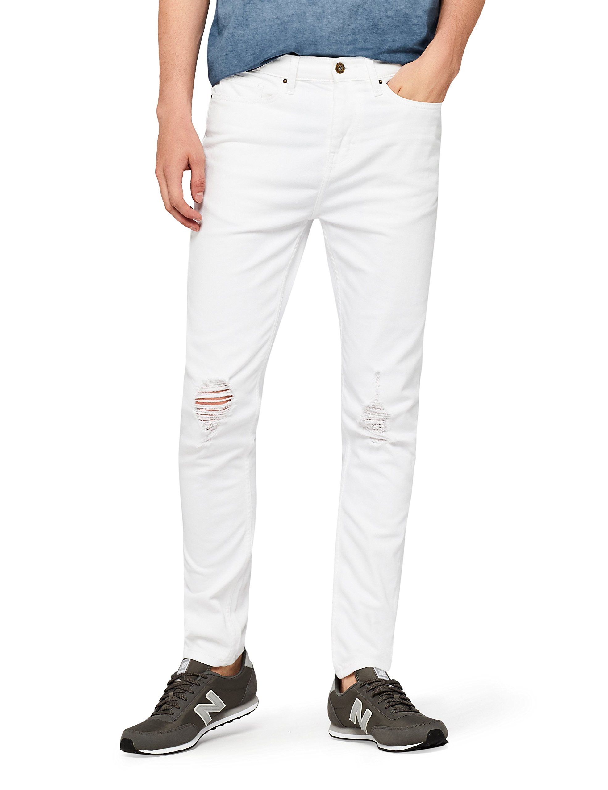 Nuevo Vaqueros Blancos Hombre Bershka | Compra Online a Precios Super  Baratos
