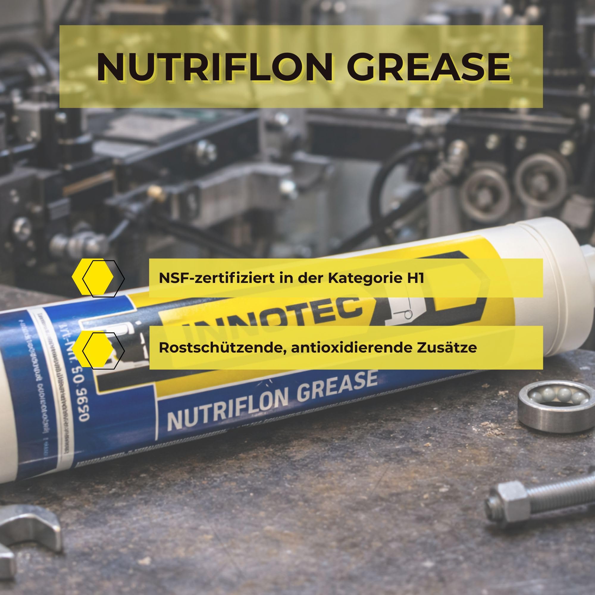 INNOTEC Nutriflon Grasso Alimentare NSF-H1 400 g Anticorrosione Resistente Acqua