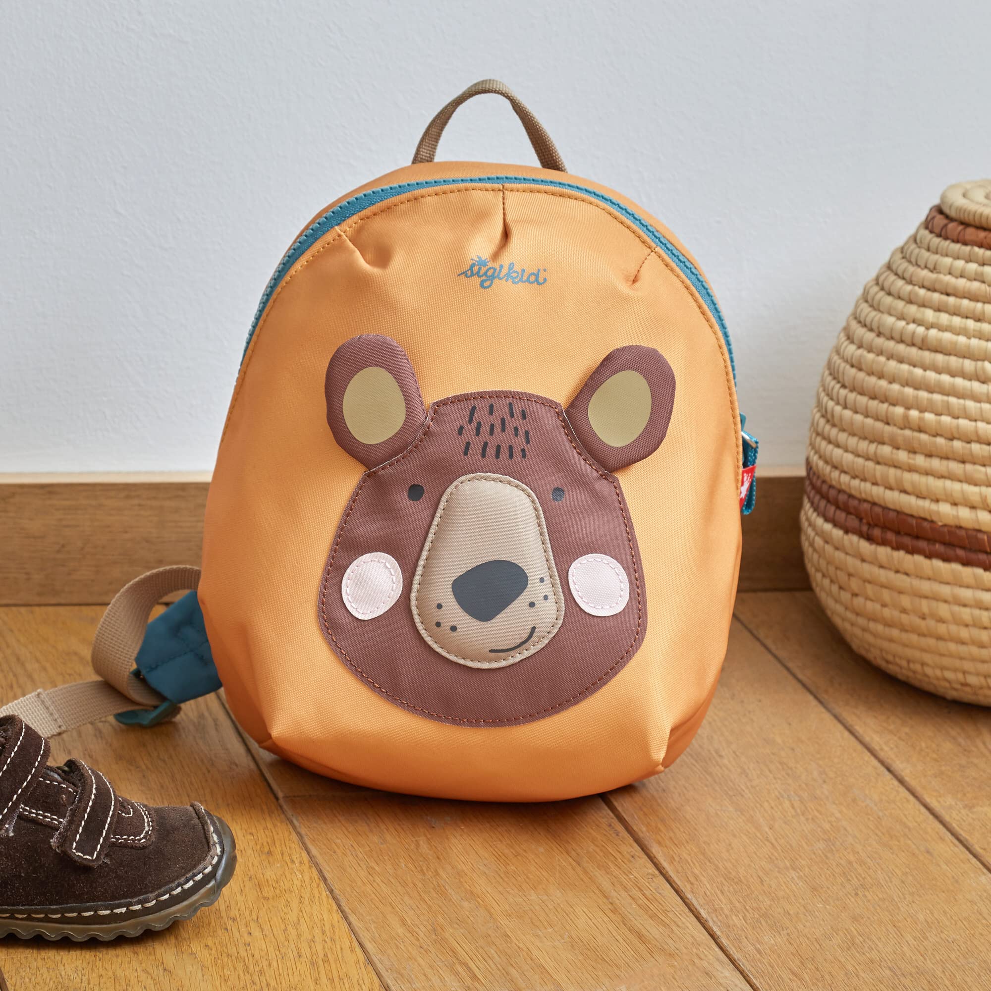 Sigikid Mädchen und Jungen, Kinder-Rucksack mit Tiermotiv Bär, empfohlen für 2-5 Jährige, Braun, 25223 Mini Zaino con Motivo Animale, Marrone Orso, 24x22x10 cm Unisex-Bambini