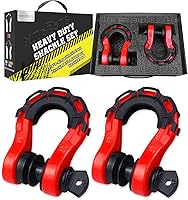 Vista 22 de AUTOBOTS D Ring Shackles Heavy Duty(2 Pack) 68,000 lbs Capacity, Tow Hooks Clevis Shackle with 7/8" Screw Pin for Towing Winch Off Road Accessory
