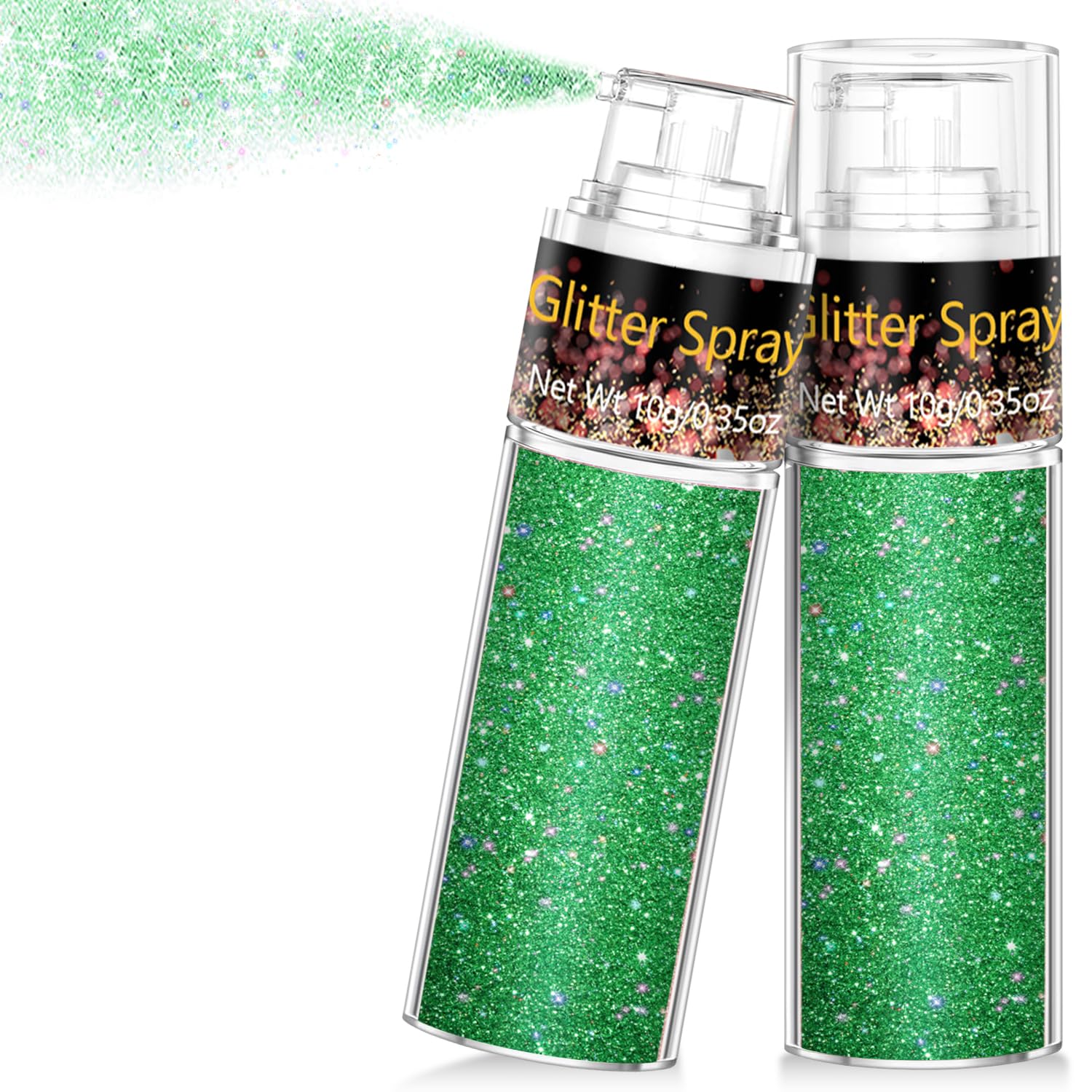 Scarman Hair and Body Glitter Spray, 1PC St Patricks Day Hairspray Makeup