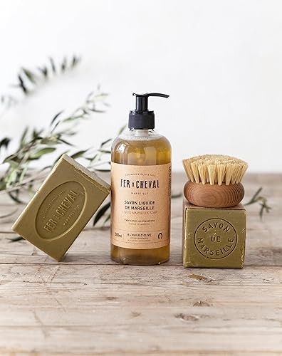 Miniatura 5 de Fer à Cheval Pure Olive Toilet Marseille - Auténtico Savon De Marsella, jabón de aceite de oliva francés natural e hipoalergénico (250 g8.82 oz,