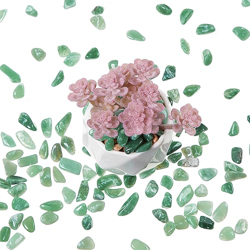 Miniatura 4 de UU UNIHOM Rose Quartz Tumbled Chips Stone Crushed Crystal Quartz Irregular Shaped Stones for Home Decorative Stones Vases Plants Succulents Cactus