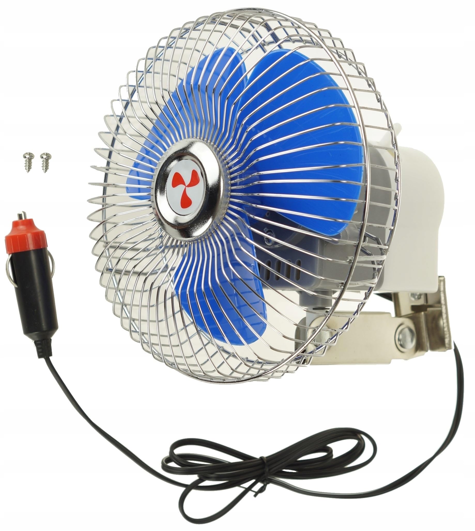 Ventilateur de Voiture 24V Oscillant - Ventilateur Puissant et Pivotant pour Allume-Cigare, Refroidissement Silencieux et Compact pour Voiture, Camion, Camping-Car