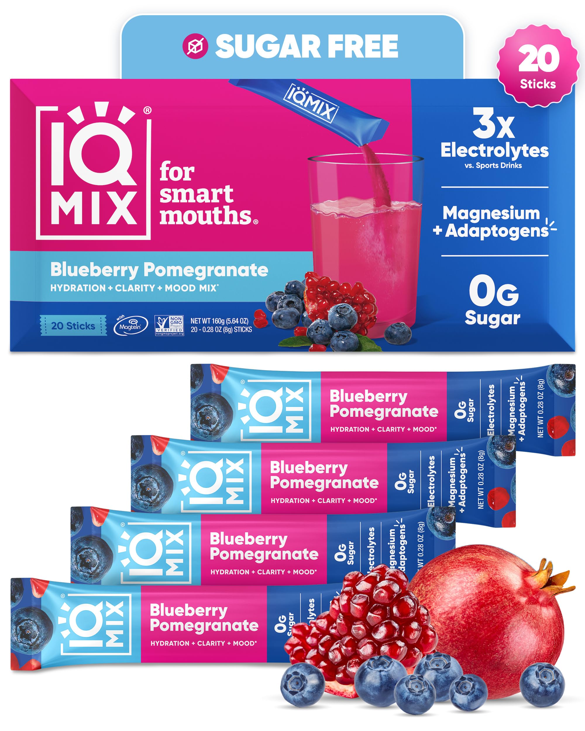 IQMIX Sugar Free Electrolytes Powder Packets, Blood Orange 20ct — Amazon image 14