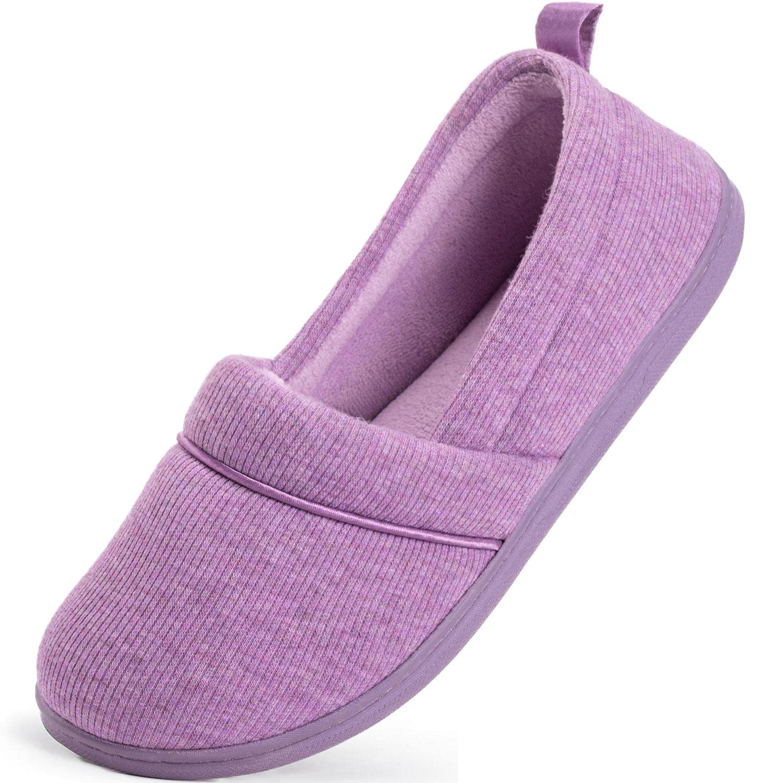 HomeTop Women's Comfy Loafer Slippers Lightweight Memory Foam Non-slip Indoor House Shoes
