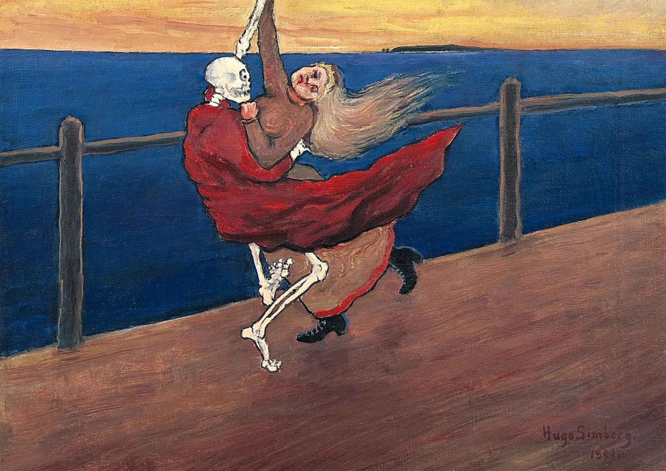 SERENDIPITP Vintage Picture Print on Canvas Wall Art Poster Dance of Death By simberg Artwork Print Poster for Wall Decor 60x90cm