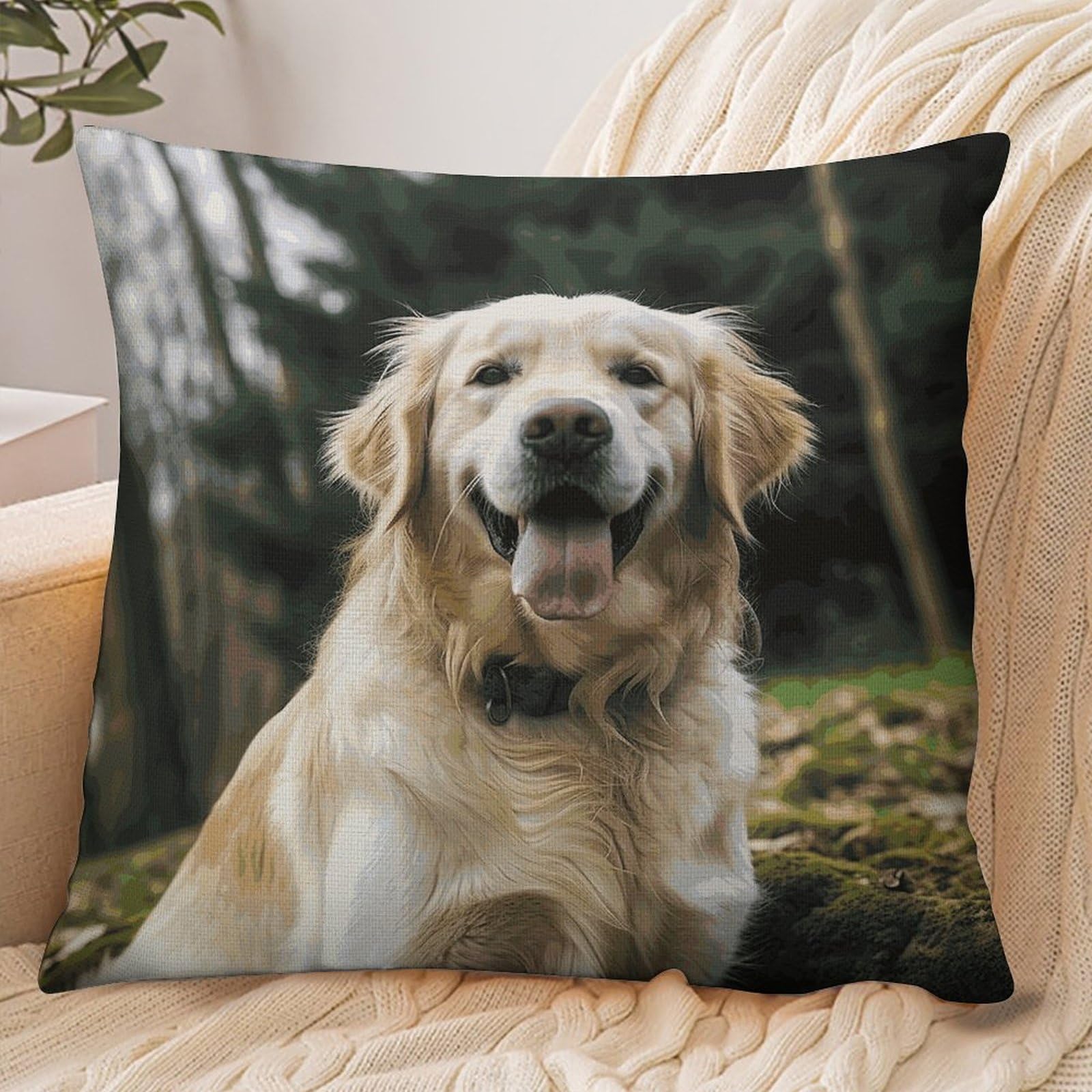 FekiLoot Funny Golden Retriever Pillowcase Pillow Sham Pillow Case