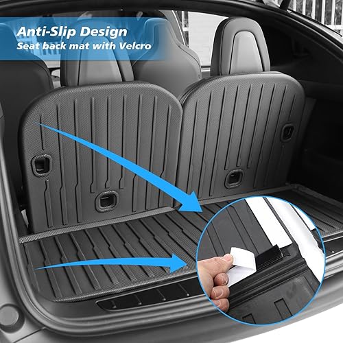 Miniatura 6 de Juego completo de 10 alfombrillas para Tesla Model X de 6 plazas 2024 2023 2022 para todo tipo de clima, accesorios para Tesla Model X 2024 2023