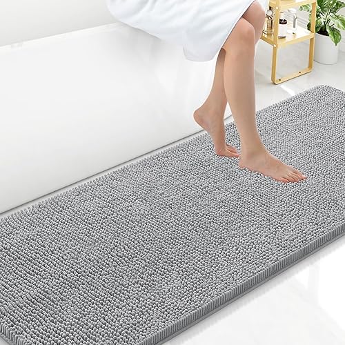 Miniatura 118 de Arotive Alfombras de Baño 30x20, Alfombras de Baño de Chenilla Shaggy Extra Suaves y Absorbentes, Lavables a Máquina con Respaldo de Goma