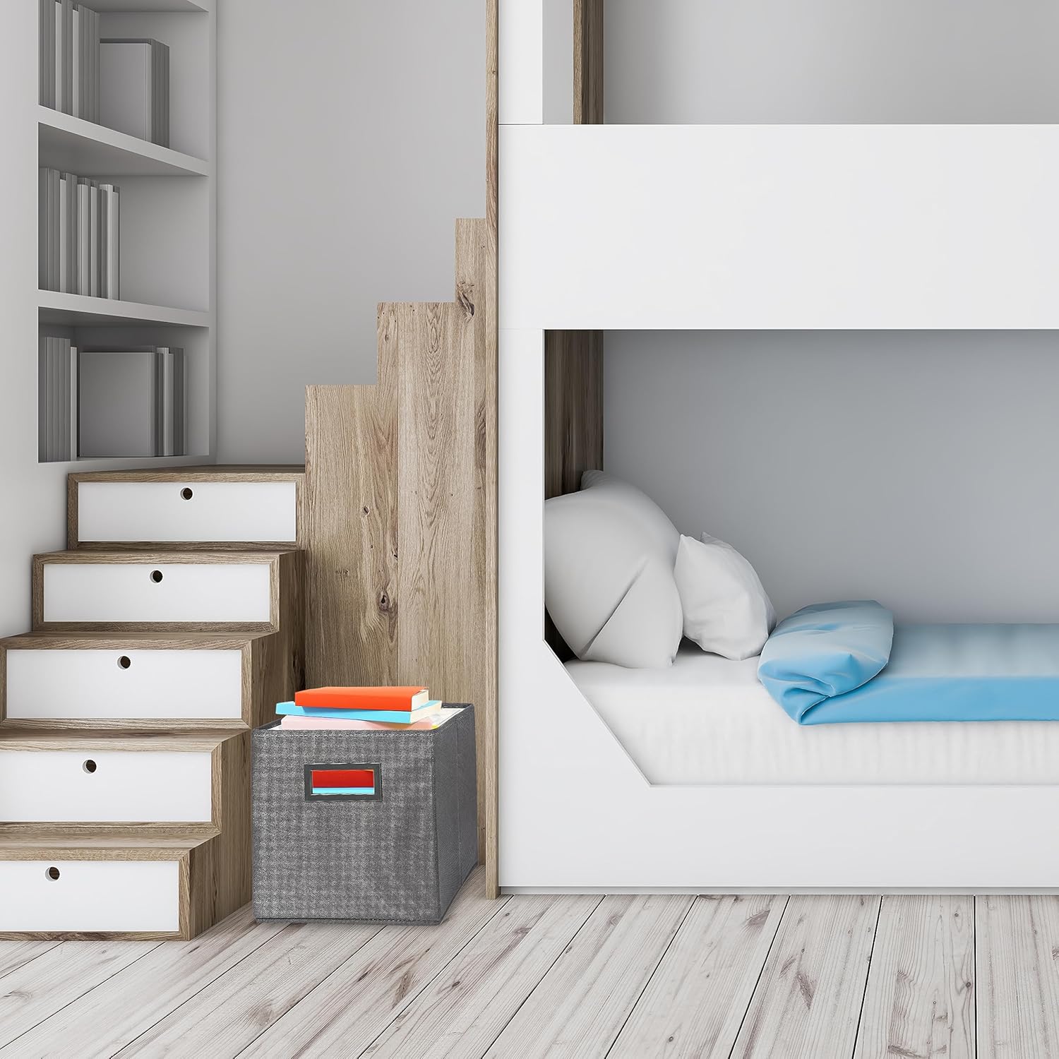 Superio Collapsible Storage Bins For Organization And Storage, Closet Organizers And Storage, Dorm Room Storage, Storage Containers, Laundry Room Organization, Grey 8-pack