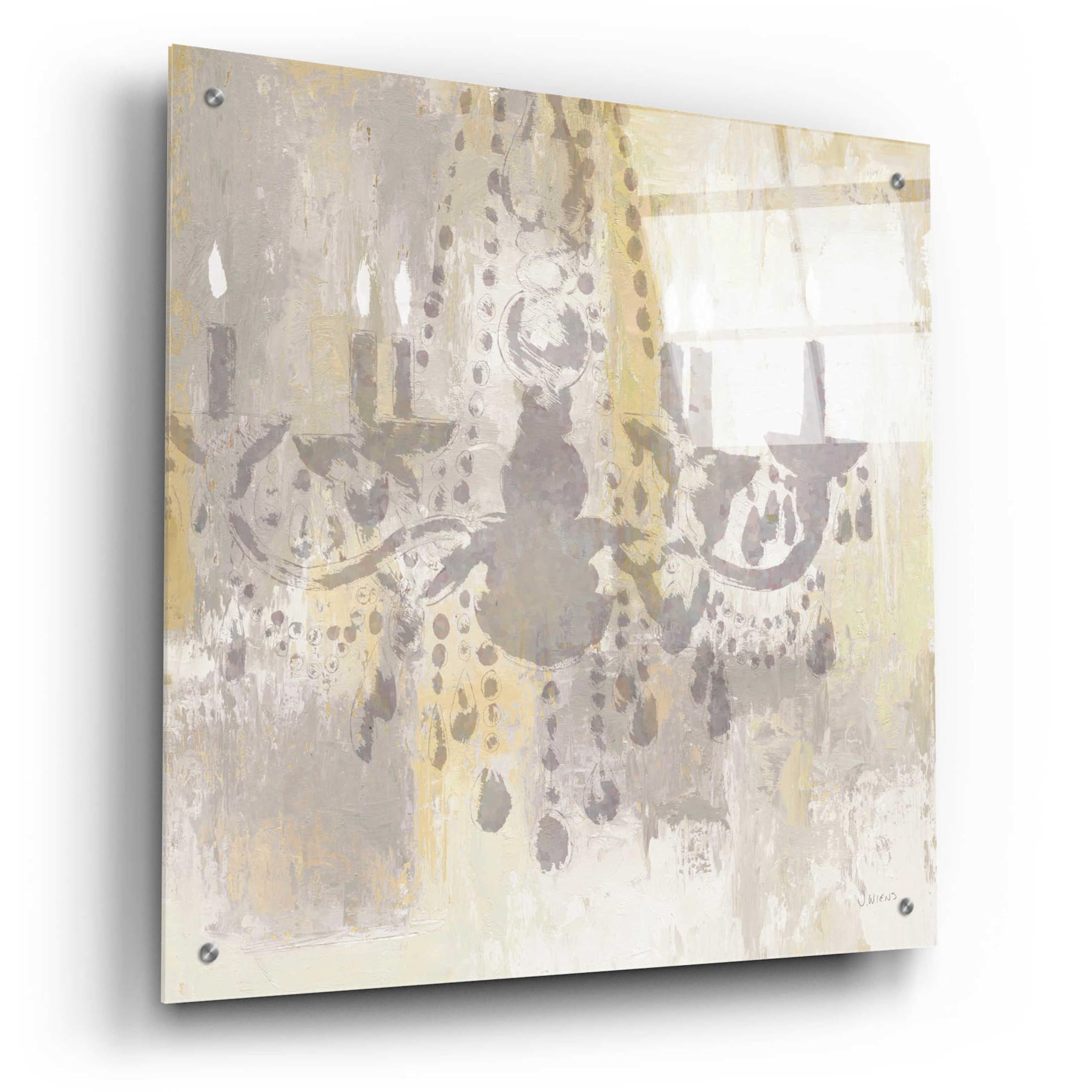 Epic Art 'Candelabra Gold I' by James Wiens, Acrylic Glass Wall Art, 24