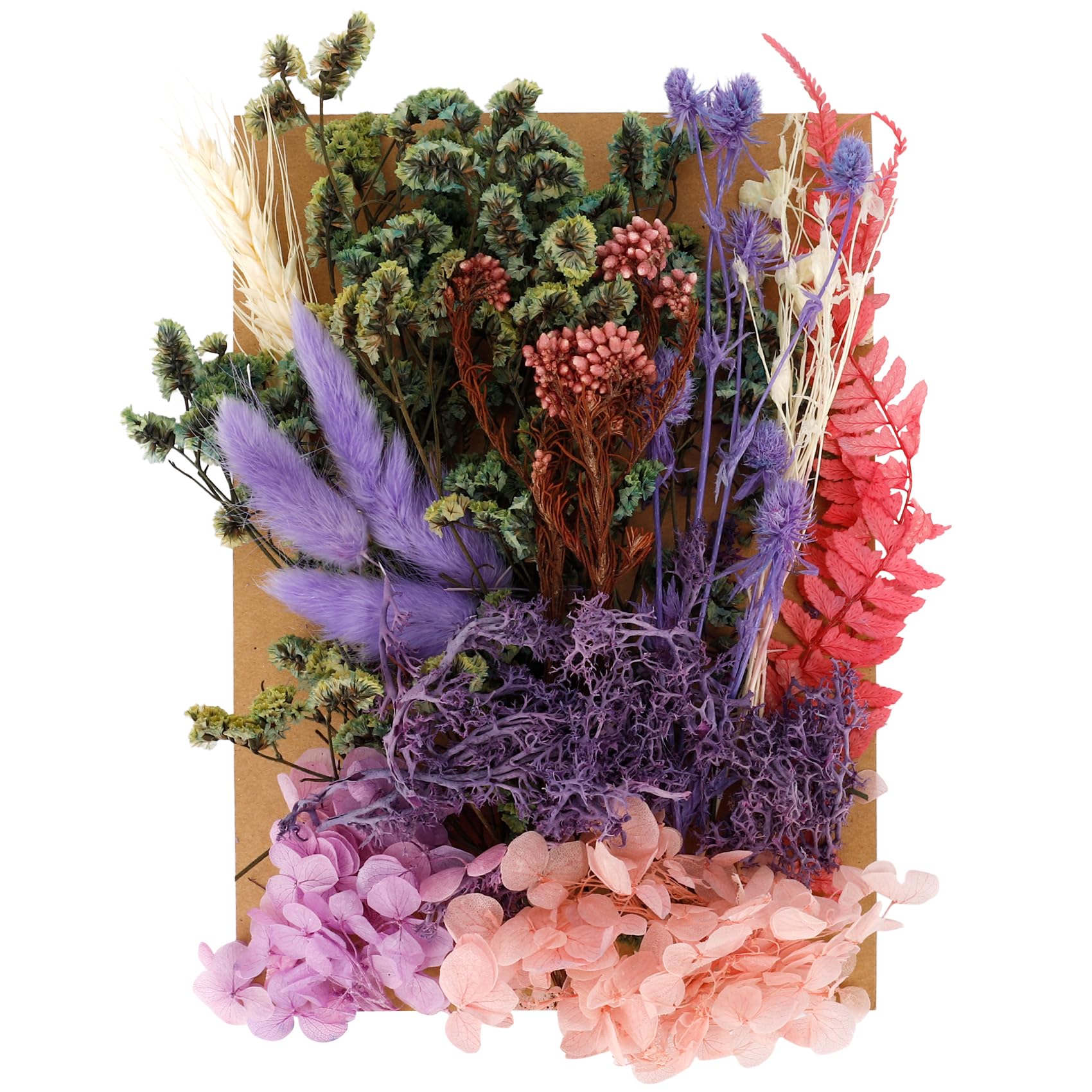Dried Flowers For Crafts,Purple Dried Flowers,Dry Flowers For Decoration,Mixed Diy Set For Arts & Crafts, Resin, Scrapbooking, Card Making, Bookmarks — image 1