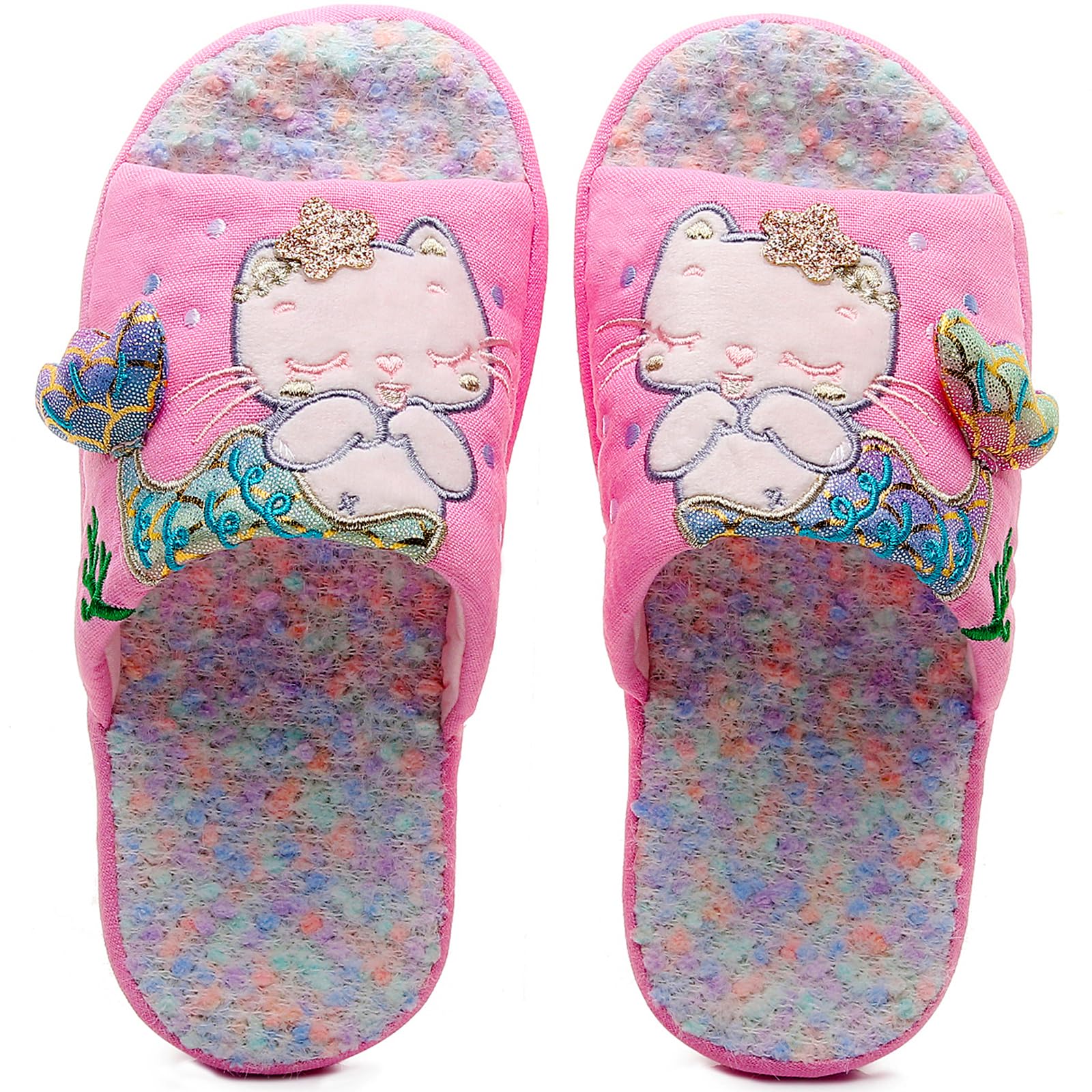 AnddyamKids Cat Slippers Household Anti-Slip Indoor Home Shoe for Girls and Boys