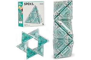 Speks Geode Pyramid 12-Piece Building Set - Aqua: The Perfect Desk Toy for Creative Minds