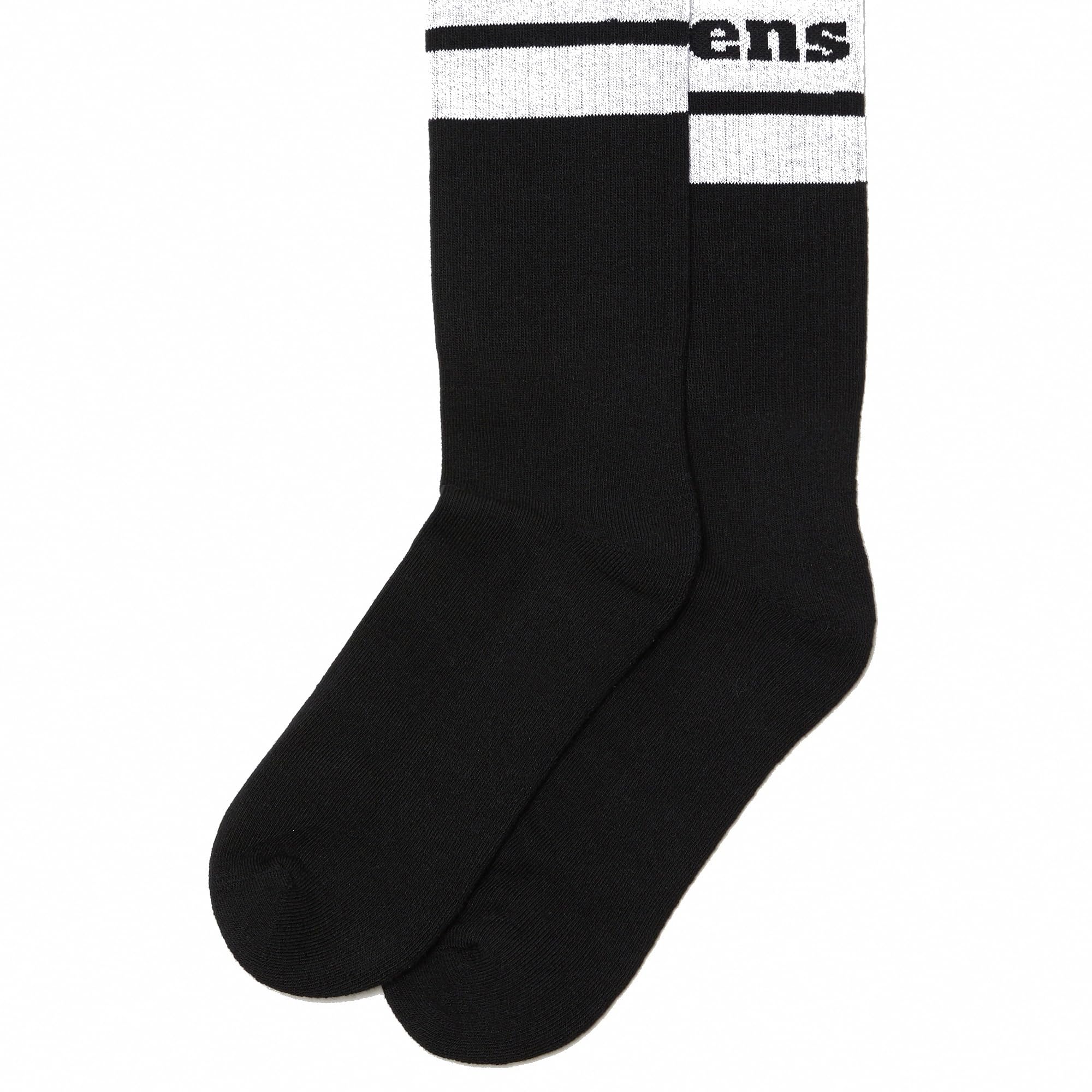 Dr. Martens Athletic Logo Cotton Blend Sock, Black/White, Small/Medium