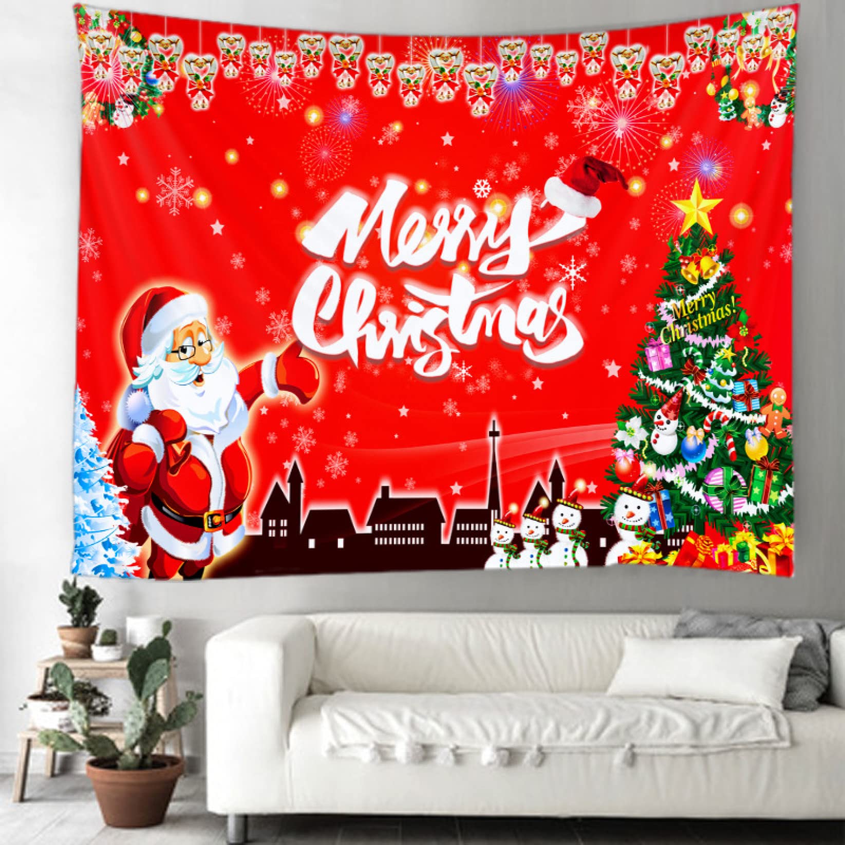 Amazon.co.jp: クリスマスツリー タペストリー クリスマス 壁飾り