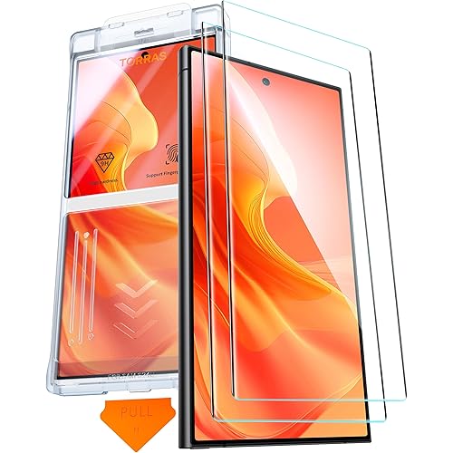 TORRAS Top-Notch Aerospace Glass for Samsung Galaxy S24 Ultra Screen Protector [12Ft Military-Grade Shatterproof] Anti-Scratch Tempered Glass Full Coverage Fit Screen Protector S24 Ultra 6.8" 2-Pack