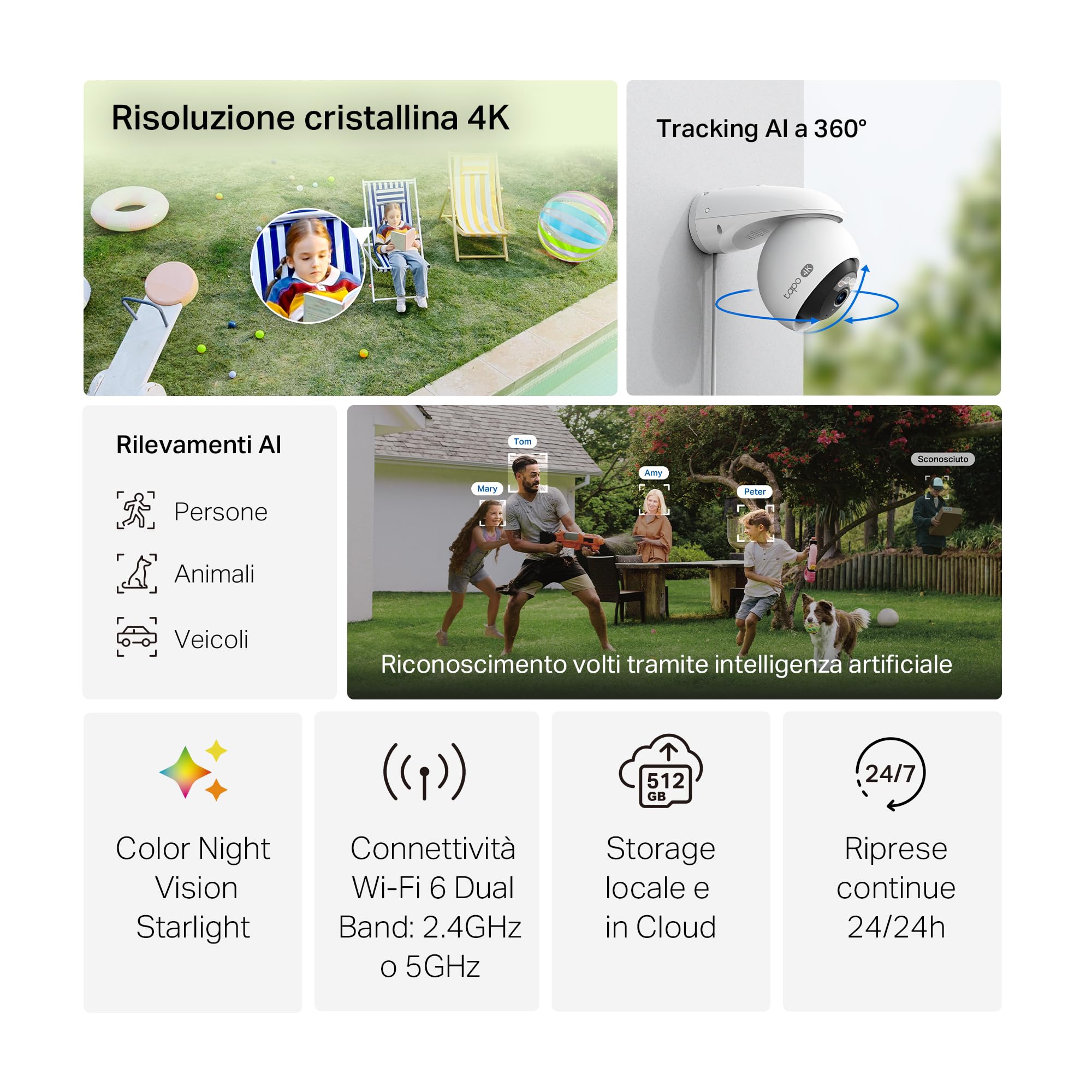 C560WS Smart Camera 4K Outdoor - Pan/Tilt Wi-Fi - Dettaglio