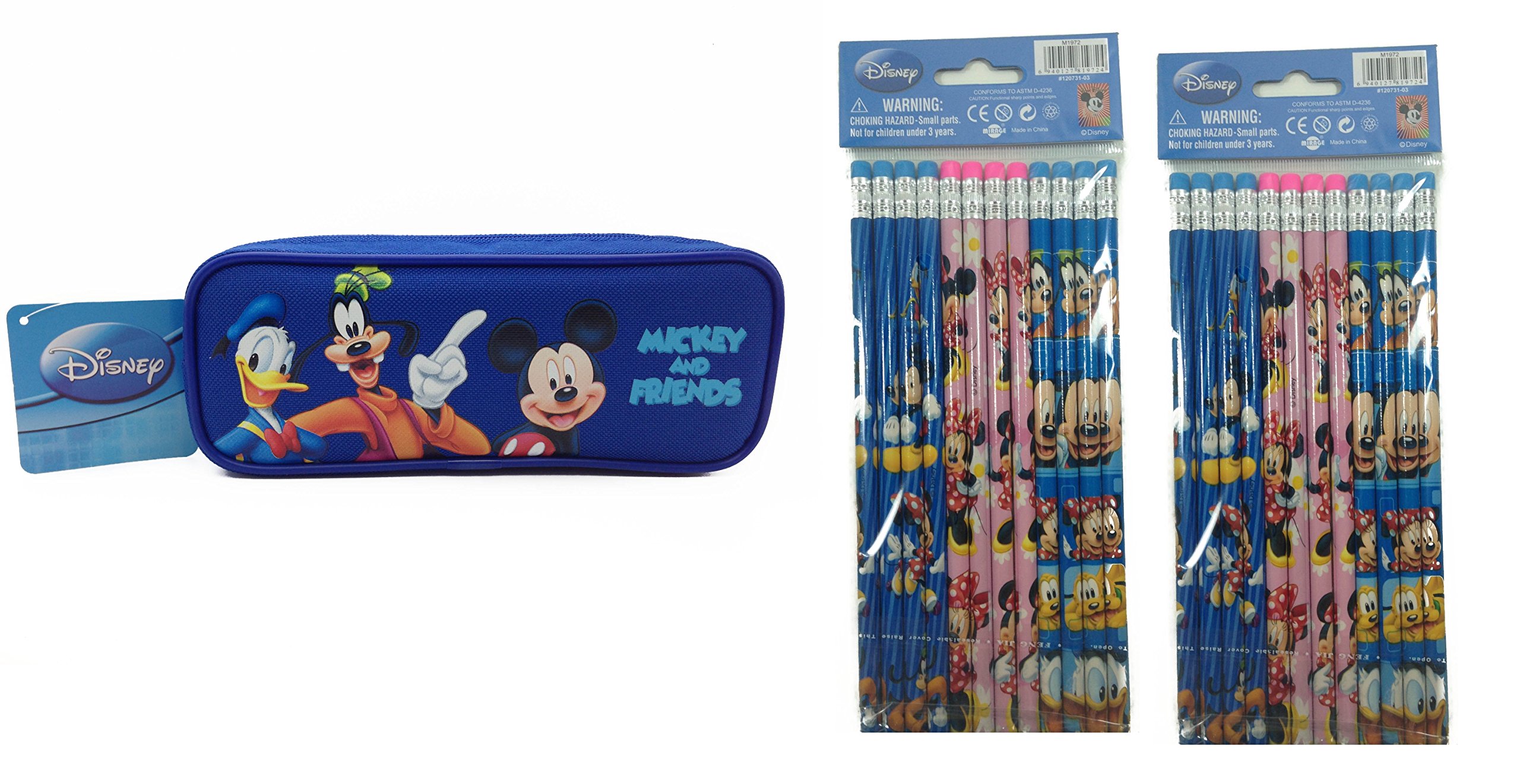Mickey and Friends Combo Pencils + Pencil Pouch